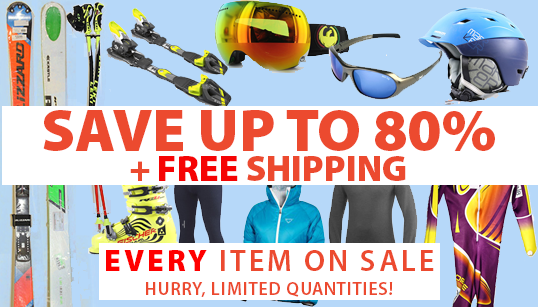 Ski gear liquidation sale - save up to 80%