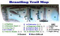 Brantling Ski Slopes trail map